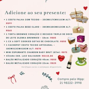 Itens adicionais - Deixe seu presente ainda mais especial!